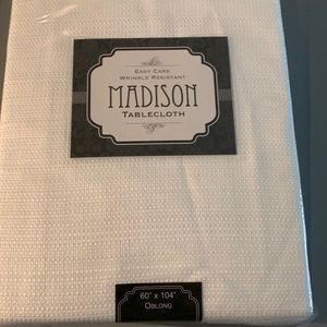 Brand new white tablecloth